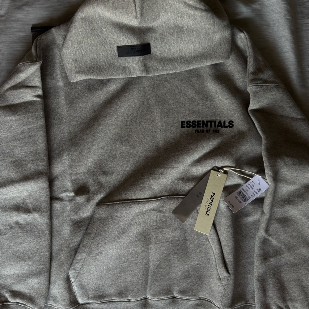Fear of God Essentials Dark Oatmeal Hoodie